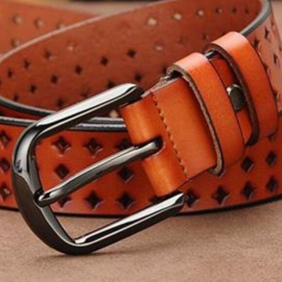 Leather Belts for Women, Soft Leather Women\'s Belts with Pin Buckle main image 7